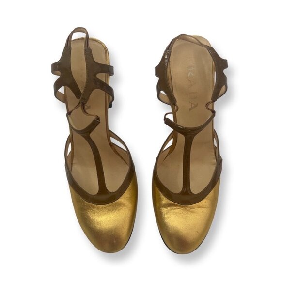 Vintage gold Prada heels size 38 - Picture 1 of 10